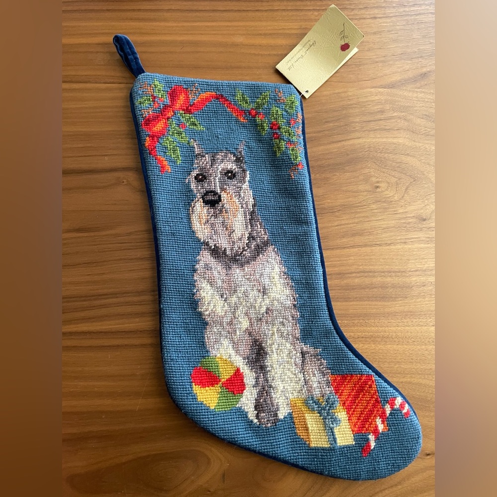 New Schnauzer Needlepoint Stocking